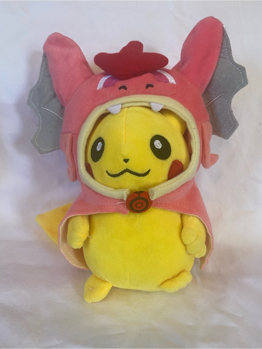 Pokémon Poncho Pikachu Plush in Pink Magikarp Costume Collectible